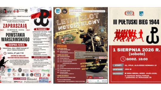1 sierpnia w Pułtusku – pamięć, sport, historia i muzyka. Sprawdź program wydarzeń