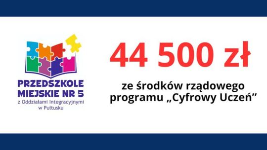 44 500 zł dofinansowania dla Przedszkola Miejskiego nr 5