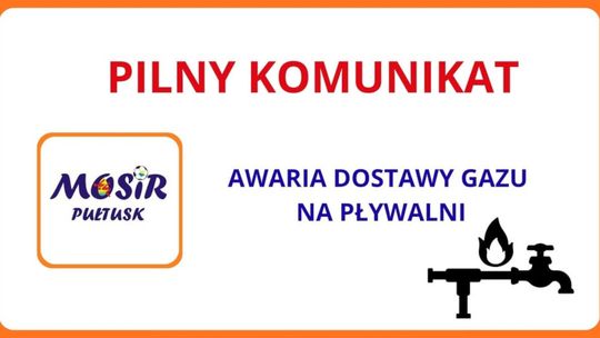 AWARIA DOSTAWY GAZU NA PŁYWALNI