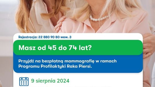 Bezpłatne badania mammograficzne