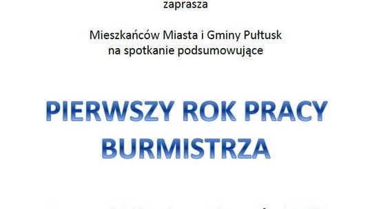 Burmistrz podsumuje rok pracy