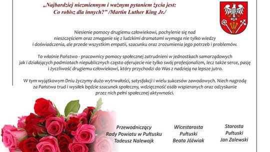 Dnia Pracownika Socjalnego