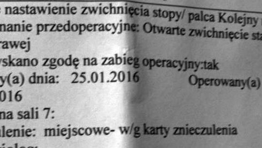 Dobrze że nie amputacja!