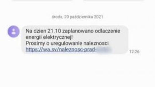 DOSTAŁEŚ SMS Z PROŚBĄ O DOPŁATĘ ZA PRĄD? UWAŻAJ TO MOŻE BYĆ OSZUSTWO!