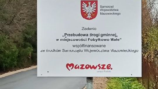 Droga w Pobyłkowie Małym po przebudowie