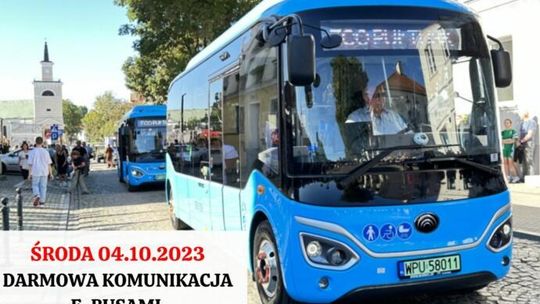 Dziś bezpłatna komunikacja miejska E-busami
