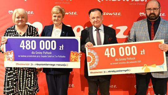Gmina Pułtusk z dofinansowaniem niemal 2,3 miliona złotych z budżetu Województwa Mazowieckiego