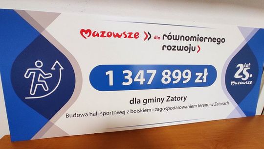 Gmina Zatory. Kasa na halę i oświetlenie