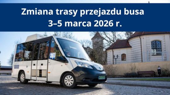 INFORMACJA o zmianach trasy kursów „przez kładkę ” w dniach 03.03.2026 r. – 05.03.2026 r.
