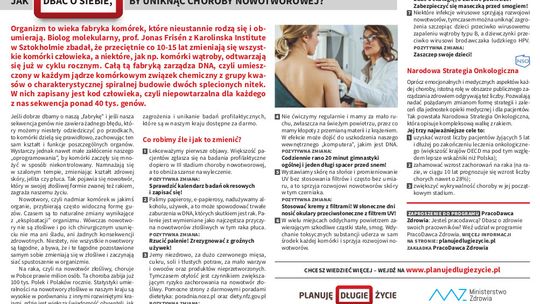 JAK DBAĆ O SIEBIE, BY UNIKNĄĆ CHOROBY NOWOTWOROWEJ?