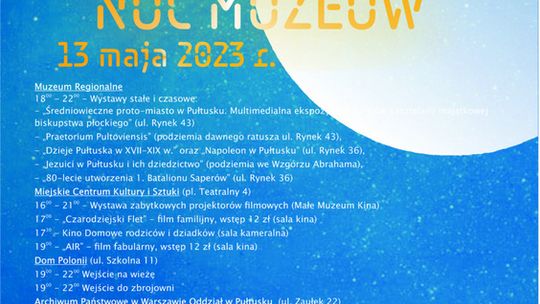 Już jutro Pułtuska Noc Muzeów
