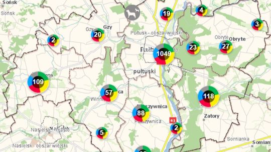 KMZB - niespełna 1600 zagrożeń w powiecie pułtuskim