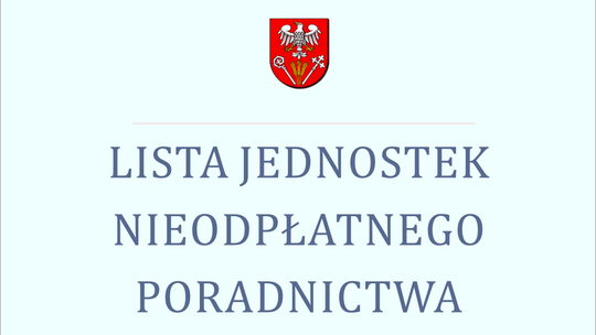Lista jednostek nieodpłatnego poradnictwa