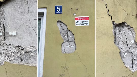 Niepokojące pęknięcia przy Alei Polonii 5