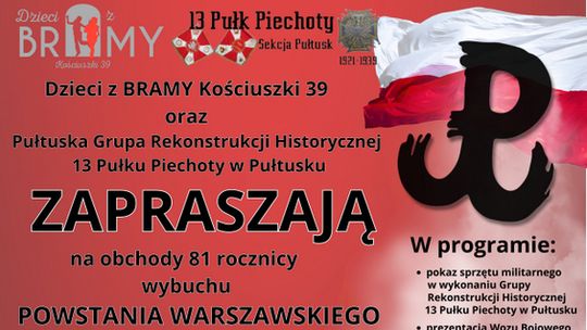 Obchody 81 rocznicy wybuchu Powstania Warszawskiego