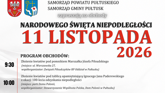 Obchody Narodowego Święta Niepodległości – 11 listopada 2026 r.
