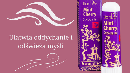 Oddychaj na zdrowie! Aromatyczny sztyft o zapachu wiśni i mięty