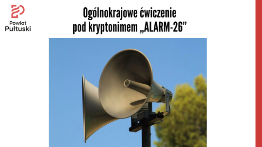 Ogólnokrajowe ćwiczenie pod kryptonimem „ALARM-26”
