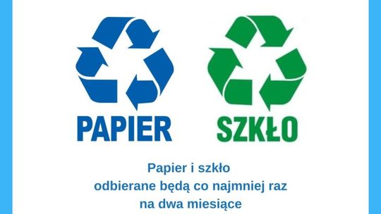 Papier i szkło odbierają rzadziej