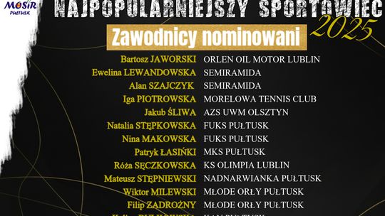 Plebiscyt na „Najpopularniejszego Sportowca Roku 2025” Plebiscyt na „Najpopularniejszego Sportowca Roku 2025”