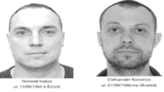 Poszukiwani listami gończymi Oleksander Kononov i Yevhenii Ivanov