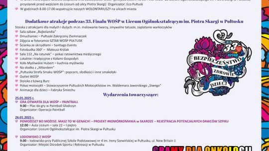 PROGRAM WOŚPOWEGO GRANIA W PUŁTUSKU