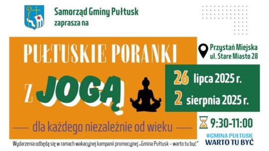 Pułtuskie poranki z jogą – serdecznie zapraszamy!