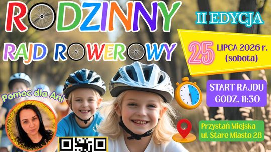 RODZINNY RAJD ROWEROWY – nowy termin wydarzenia