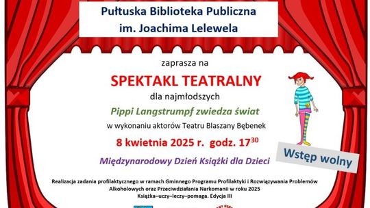 Spektakl teatralny dla dzieci w Pułtuskiej Bibliotece Publicznej im. Joachima Lelewela
