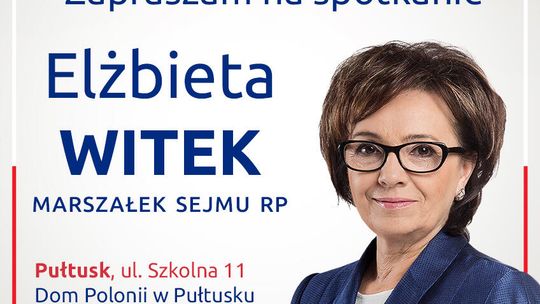 Spotkanie z marszałkiem Sejmu Elżbietą Witek