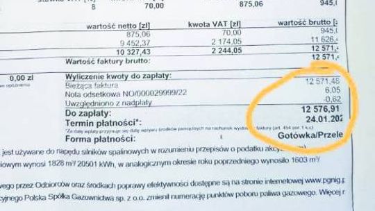 Trzy razy więcej za gaz!