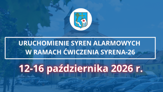 Uruchomienie syren alarmowych w ramach ćwiczenia Syrena-26
