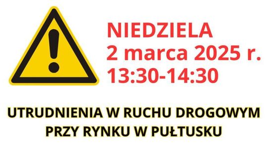Utrudnienia w ruchu drogowym związane z Marszobiegiem „TROPEM WILCZYM”
