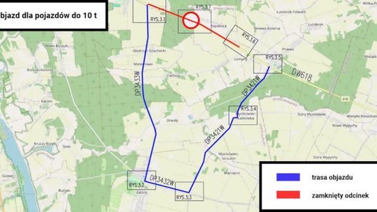UWAGA KIEROWCY! Od dziś do końca roku utrudnienia na DW 618