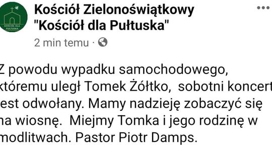 UWAGA! KONCERT ODWOŁANY