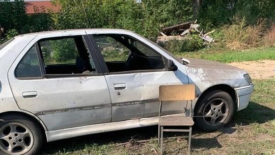 Wybuch pocisku artyleryjskiego w gminie Obryte