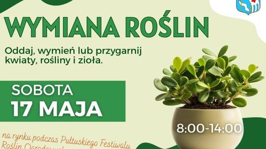 Wymiana roślin na pułtuskim rynku
