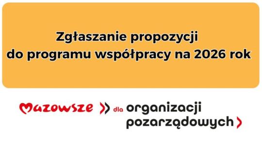 Zapraszamy do współtworzenia Rocznego programu współpracy Województwa Mazowieckiego z organizacjami pozarządowymi na 2026 rok