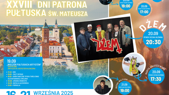 Zapraszamy na DNI PATRONA PUŁTUSKA św. Mateusza 2025