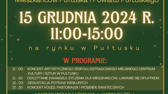 Zapraszamy na spotkanie wigilijne
