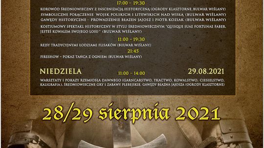 ZAPROSZENIE. Festiwal historyczny w Czerwińsku nad Wisłą