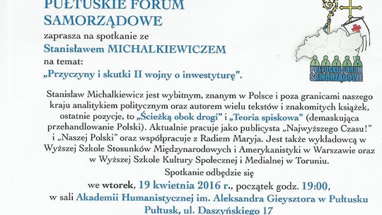 Zaproszenie na spotkanie ze Stanisławem Michalkiewiczem