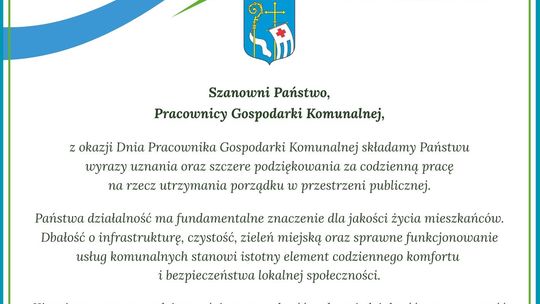 Życzenia dla pracowników gospodarki komunalnej Życzenia dla pracowników gospodarki komunalnej