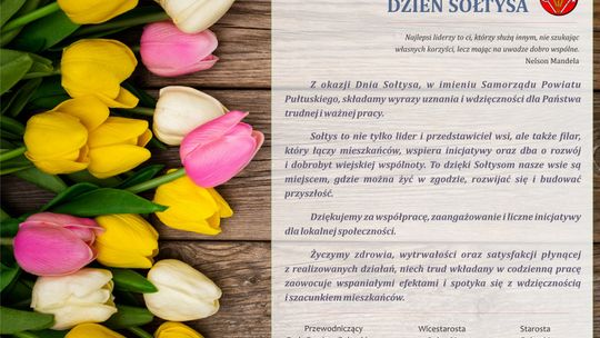 Życzenia dla sołtysów