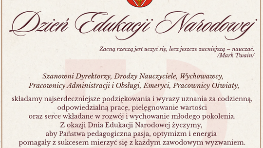 Życzenia na Dzień Edukacji Narodowej