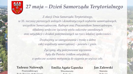 Życzenia na Dzień Samorządu Terytorialnego