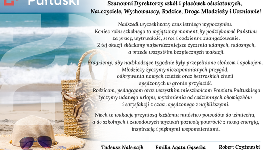 Życzenia na zakończenie roku szkolnego