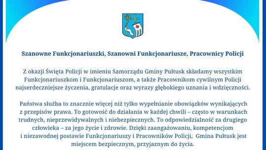 Życzenia w dniu Święta Policji