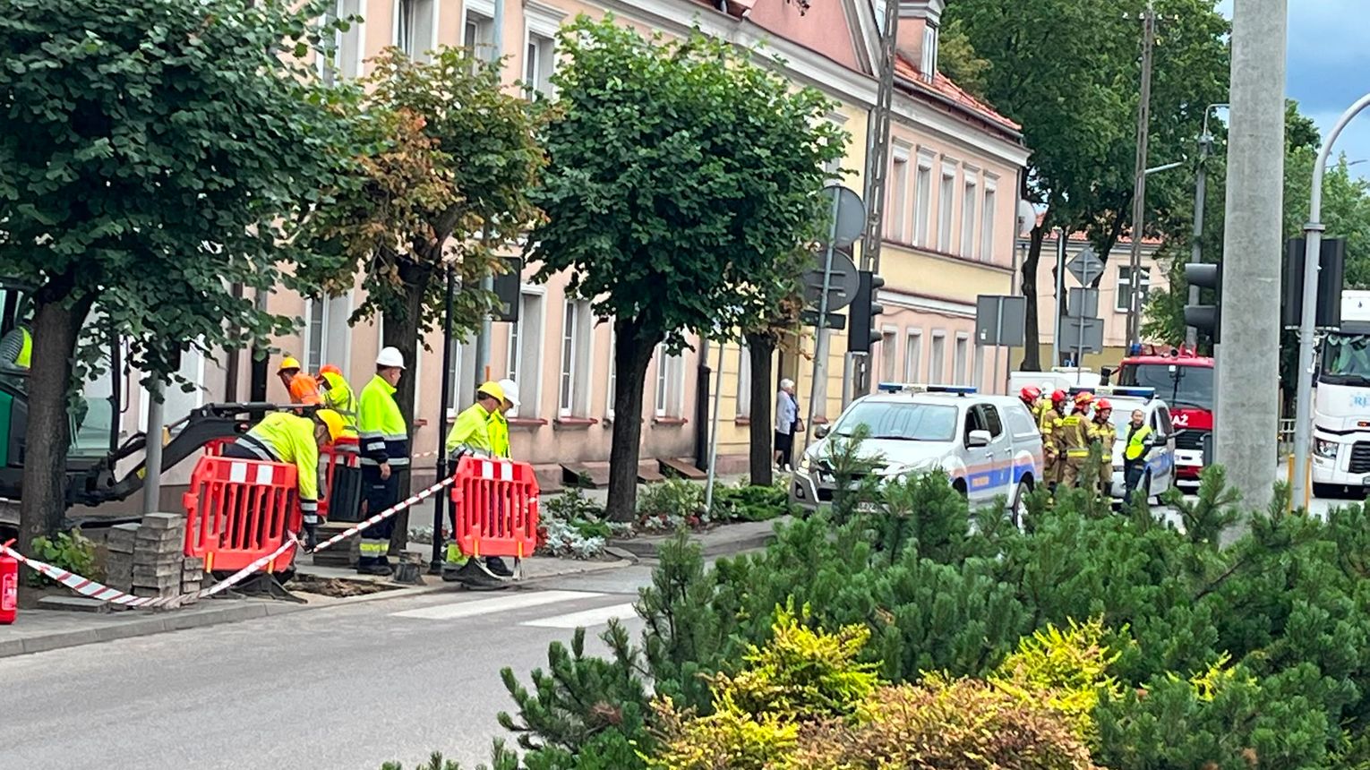 Niewybuch przy placu Teatralnym