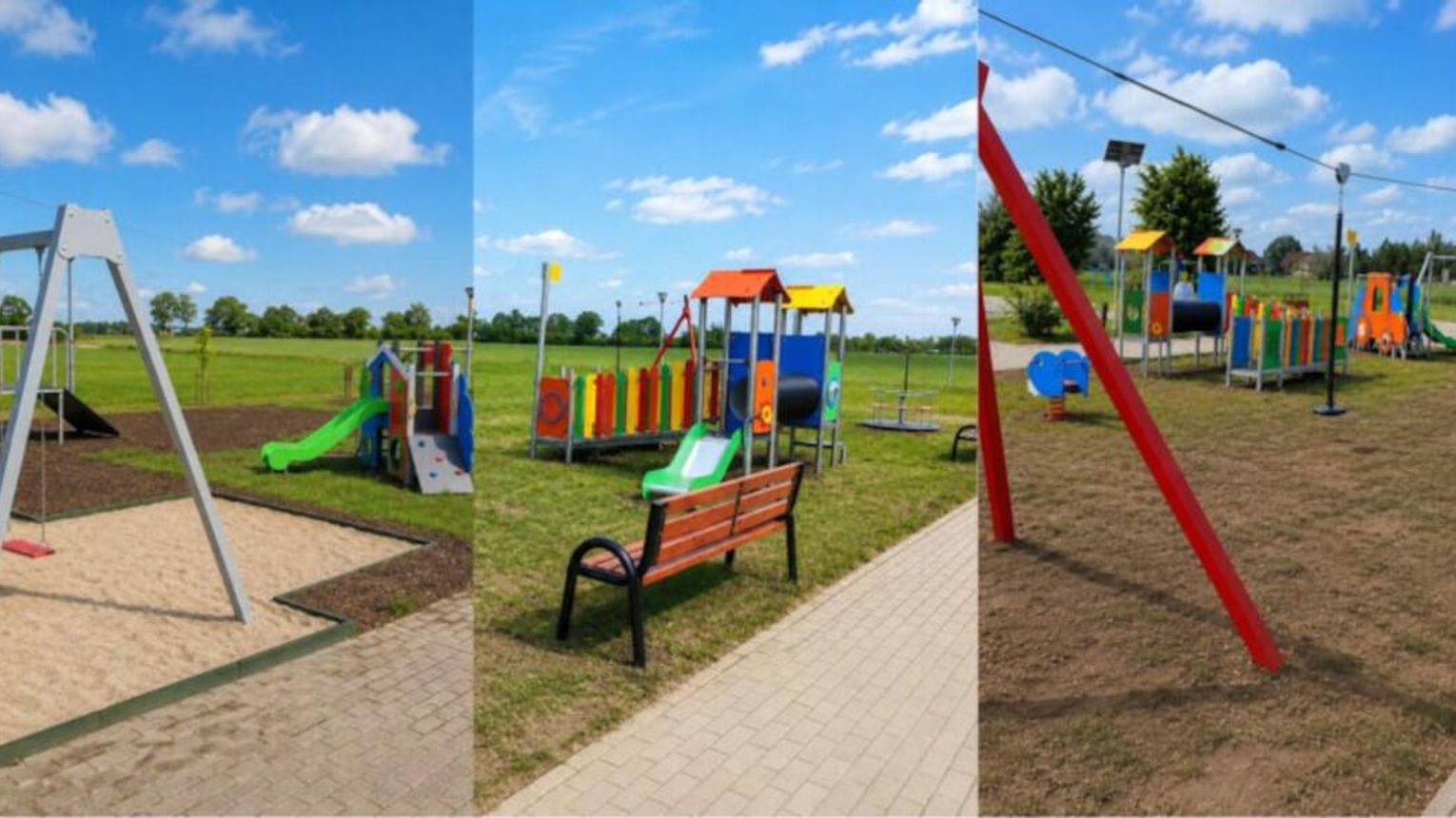 Zakończono budowę placu zabaw przy świetlicy wiejskiej w Lipie